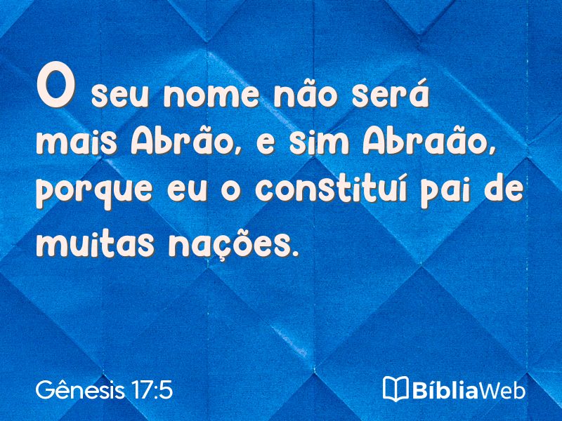 Gênesis 17:5 em imagem para compartilhar