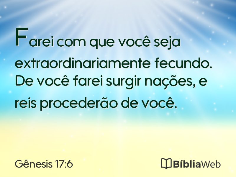 Gênesis 17:6 em imagem para compartilhar