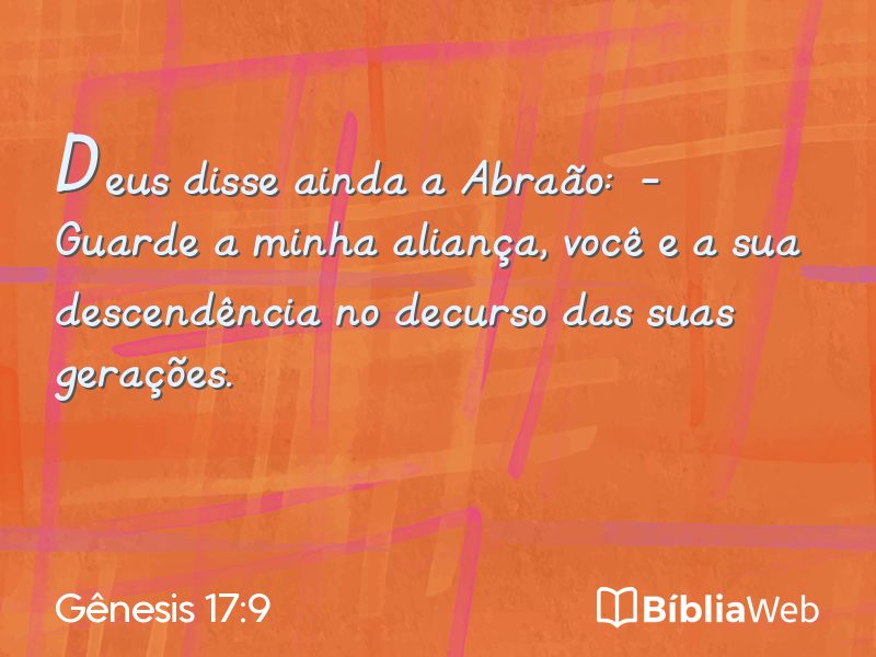 Gênesis 17:9 em imagem para compartilhar