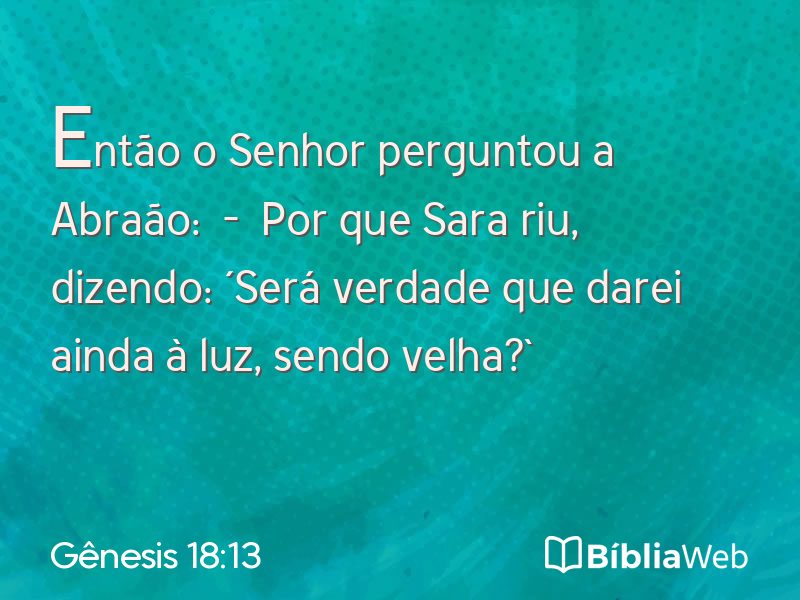 Gênesis 18:13 em imagem para compartilhar