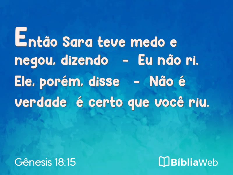Gênesis 18:15 em imagem para compartilhar