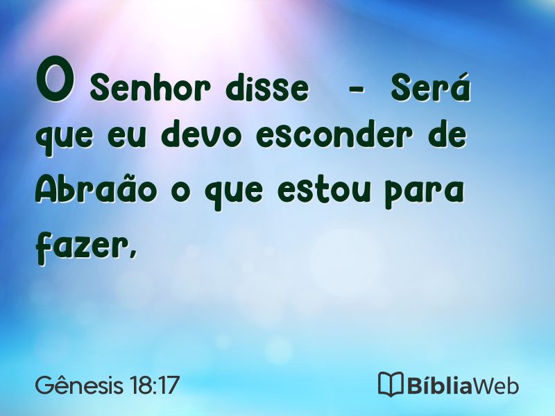 Gênesis 18:17 em imagem para compartilhar