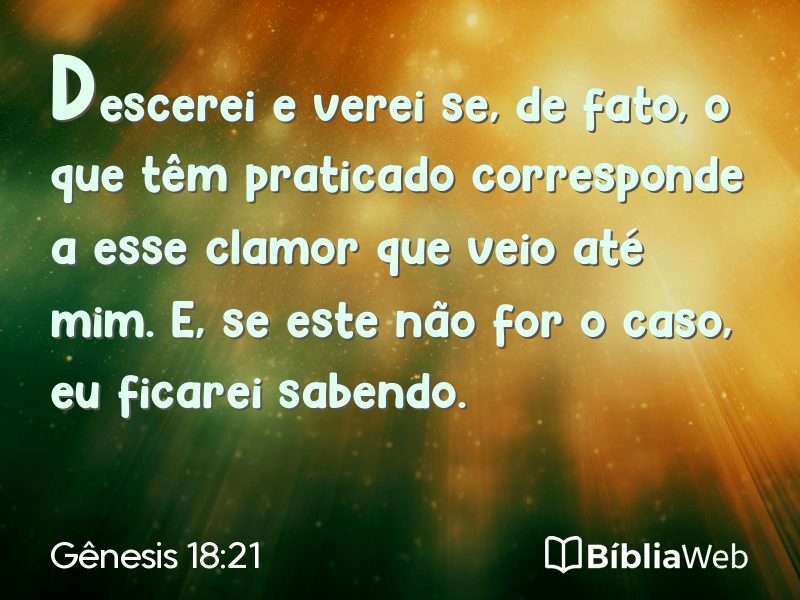 Gênesis 18:21 em imagem para compartilhar