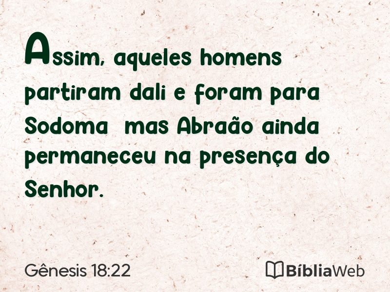 Gênesis 18:22 em imagem para compartilhar
