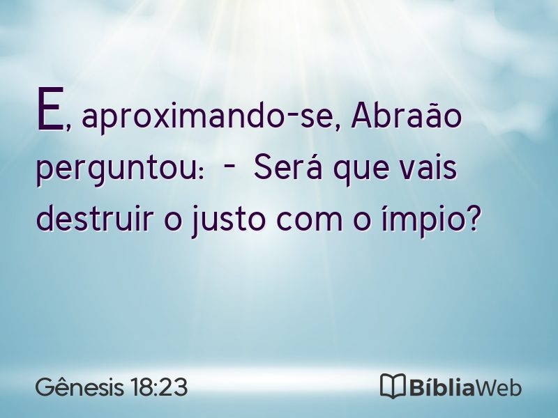 Gênesis 18:23 em imagem para compartilhar
