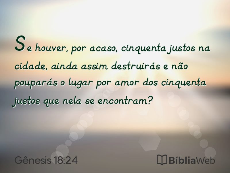 Gênesis 18:24 em imagem para compartilhar