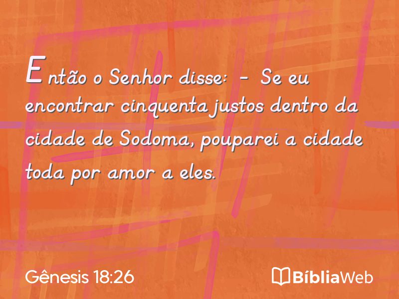 Gênesis 18:26 em imagem para compartilhar