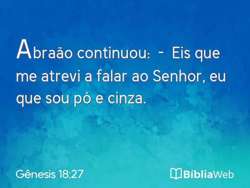 Gênesis 18:27 em imagem para compartilhar