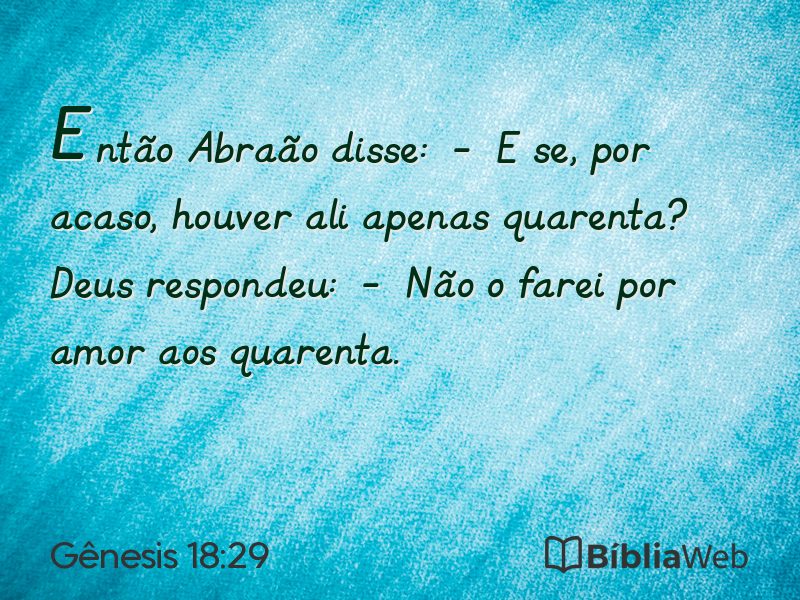 Gênesis 18:29 em imagem para compartilhar