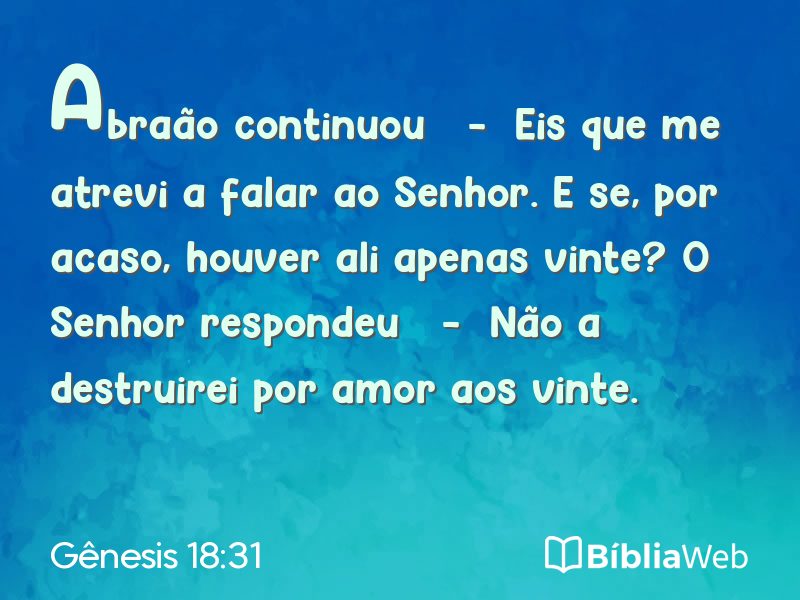 Gênesis 18:31 em imagem para compartilhar