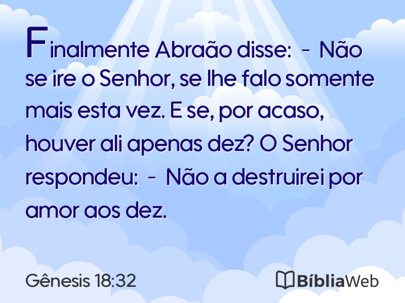 Gênesis 18:32 em imagem para compartilhar