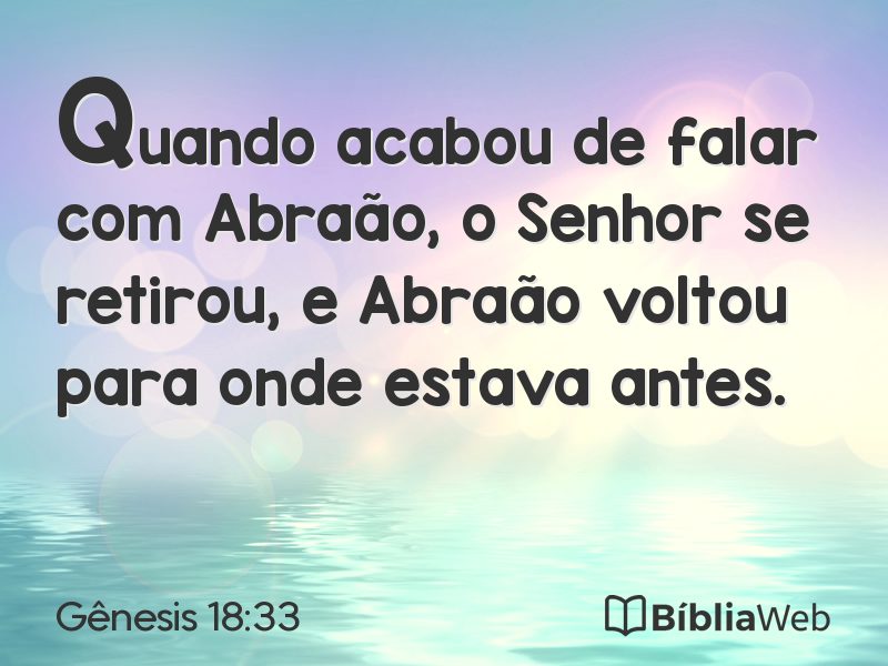 Gênesis 18:33 em imagem para compartilhar