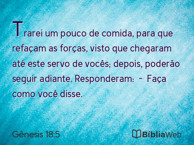 Gênesis 18:5 em imagem para compartilhar