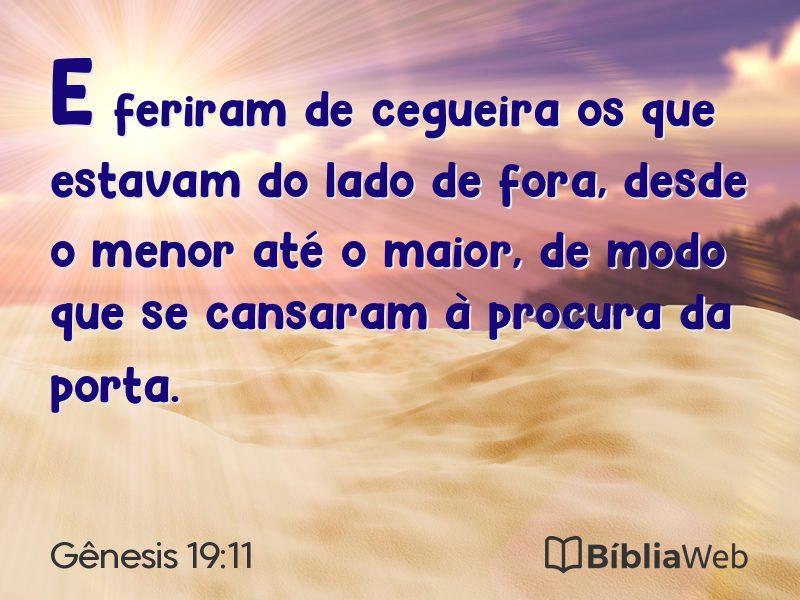 Gênesis 19:11 em imagem para compartilhar