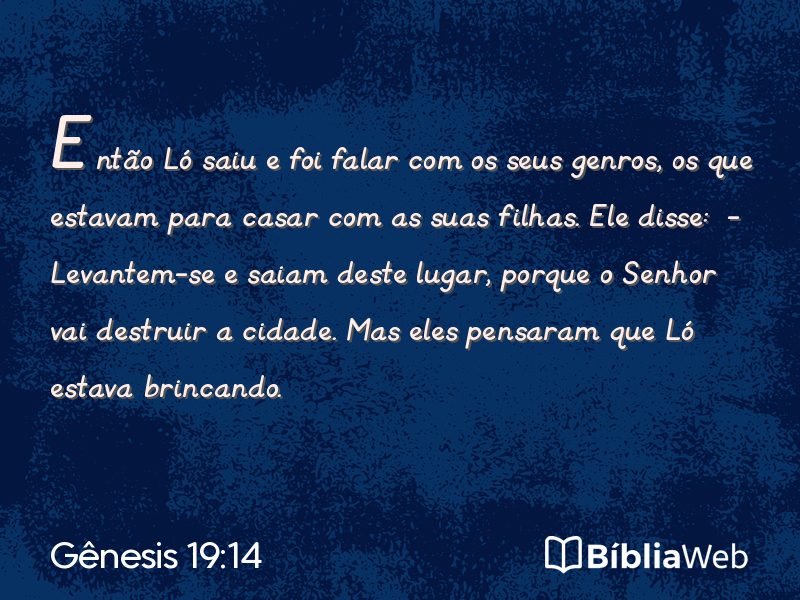 Gênesis 19:14 em imagem para compartilhar