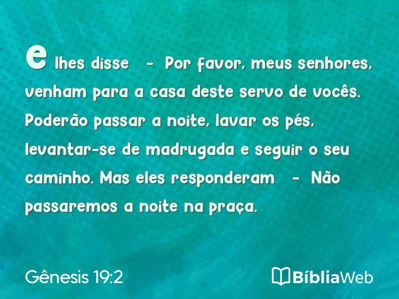 Gênesis 19:2 em imagem para compartilhar