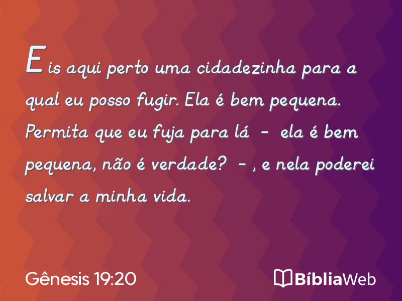 Gênesis 19:20 em imagem para compartilhar