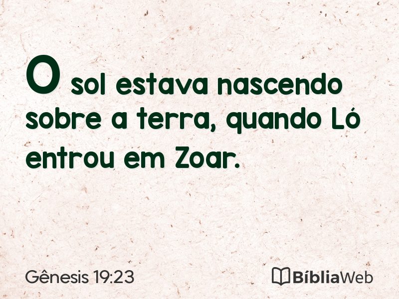 Gênesis 19:23 em imagem para compartilhar