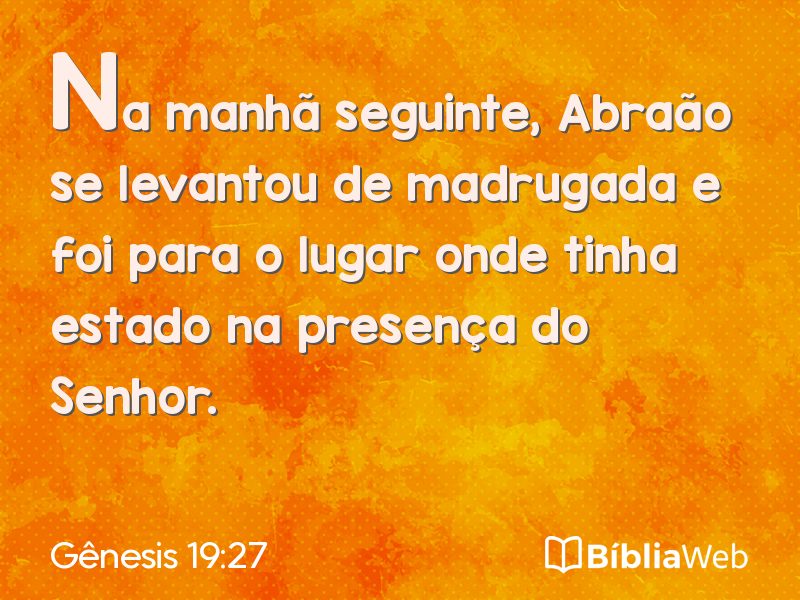 Gênesis 19:27 em imagem para compartilhar
