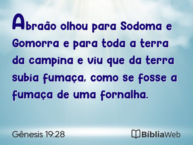 Gênesis 19:28 em imagem para compartilhar