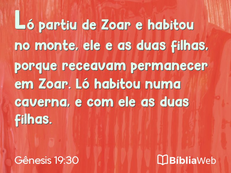 Gênesis 19:30 em imagem para compartilhar