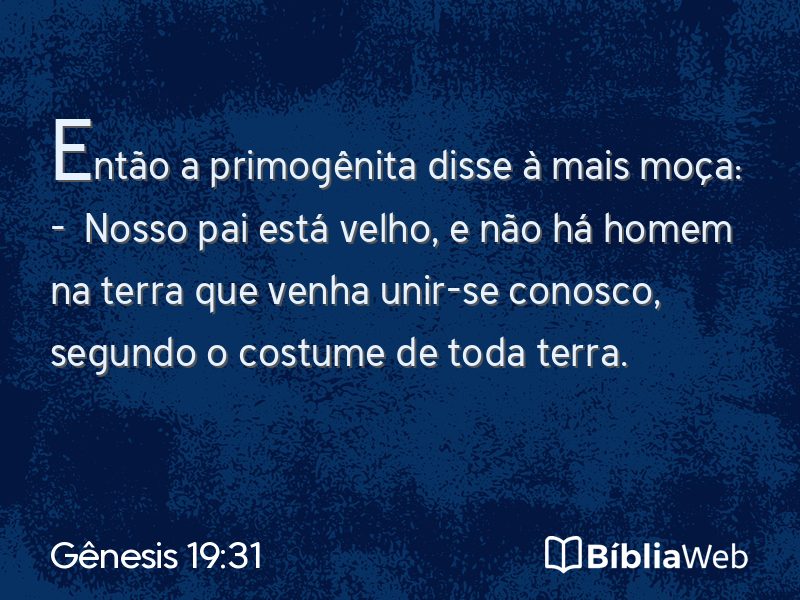 Gênesis 19:31 em imagem para compartilhar