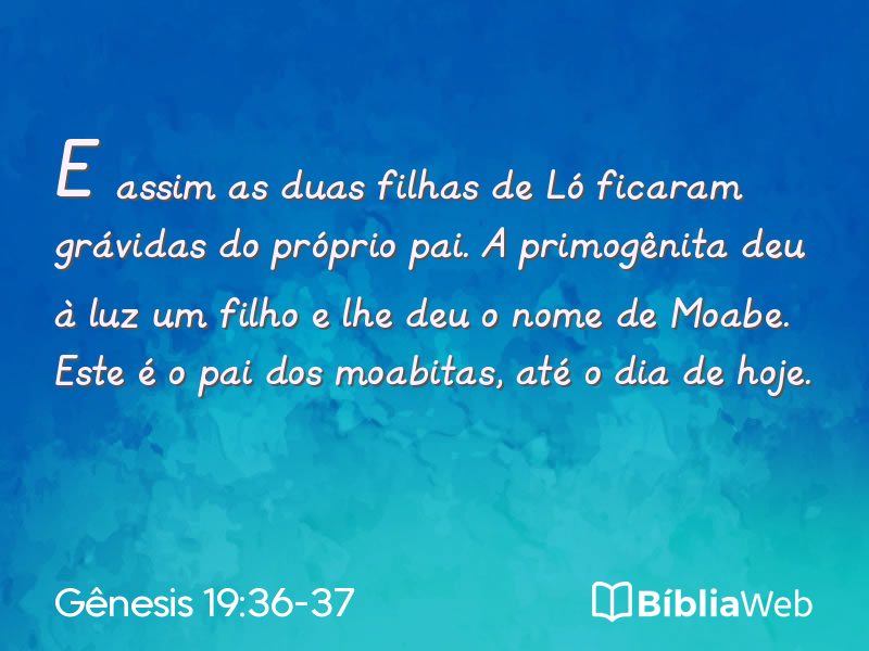 Gênesis 19:36-37 em imagem para compartilhar