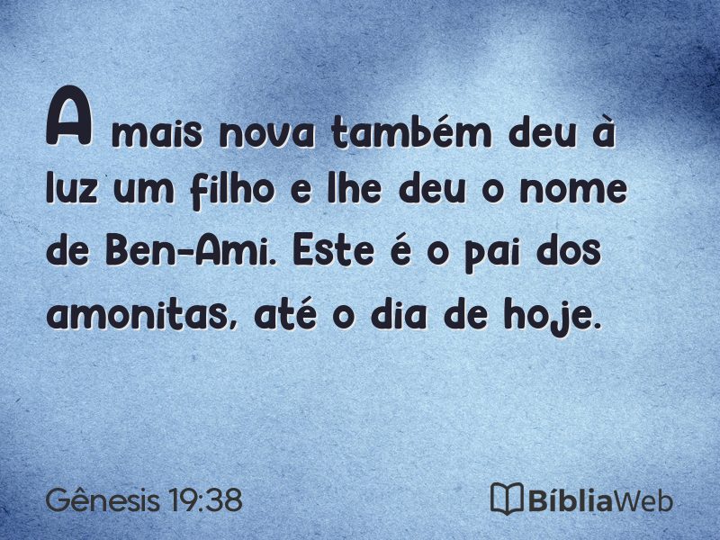 Gênesis 19:38 em imagem para compartilhar