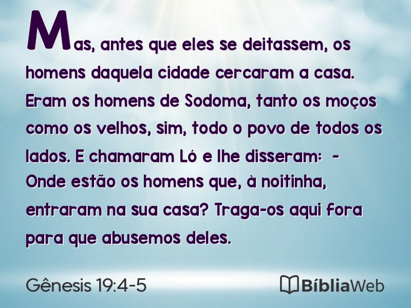 Gênesis 19:4-5 em imagem para compartilhar