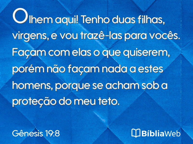 Gênesis 19:8 em imagem para compartilhar
