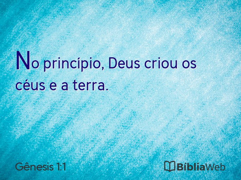 Gênesis 1:1 em imagem para compartilhar