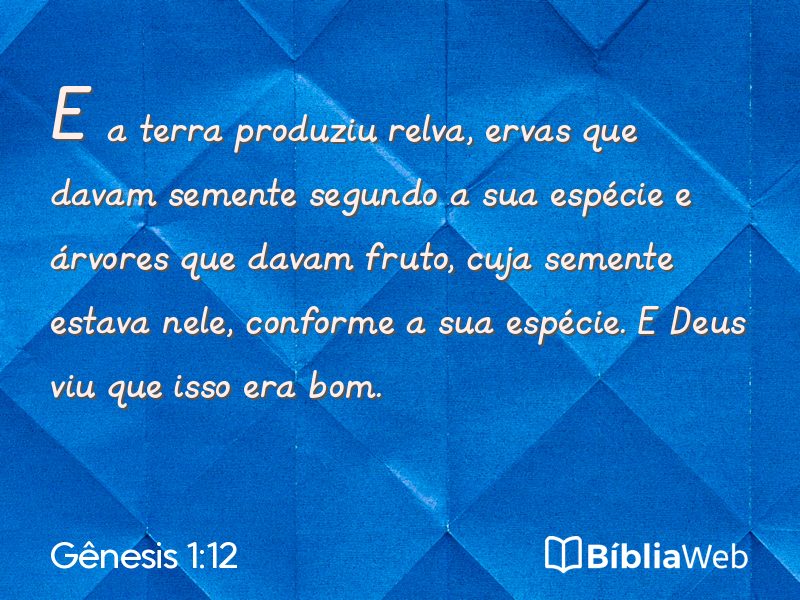 Gênesis 1:12 em imagem para compartilhar