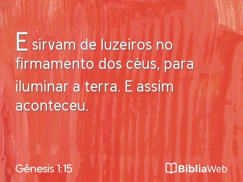Gênesis 1:15 em imagem para compartilhar