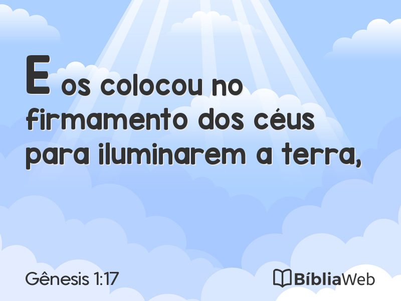 Gênesis 1:17 em imagem para compartilhar