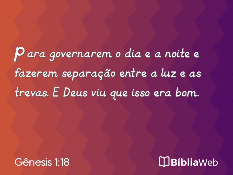 Gênesis 1:18 em imagem para compartilhar