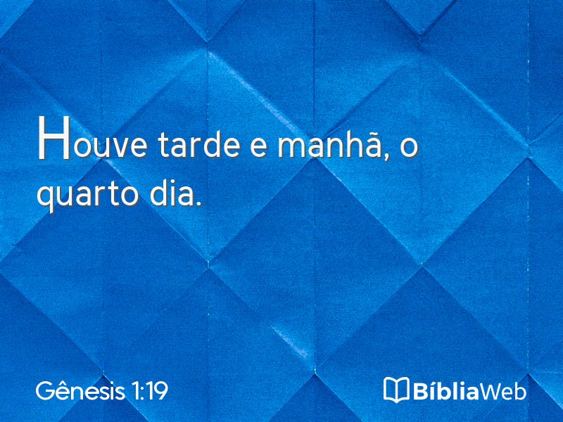 Gênesis 1:19 em imagem para compartilhar