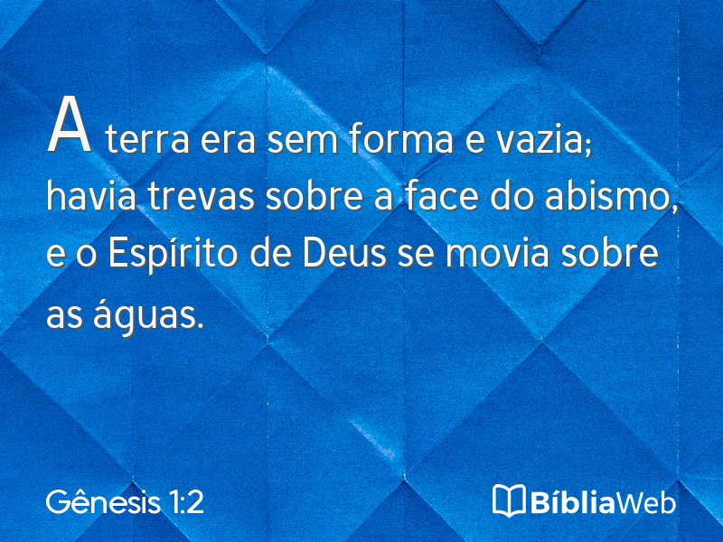 Gênesis 1:2 em imagem para compartilhar