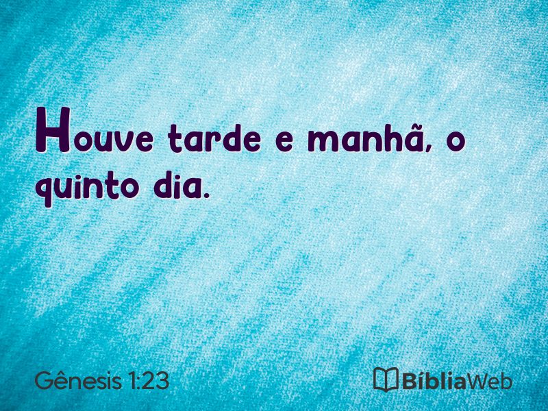 Gênesis 1:23 em imagem para compartilhar