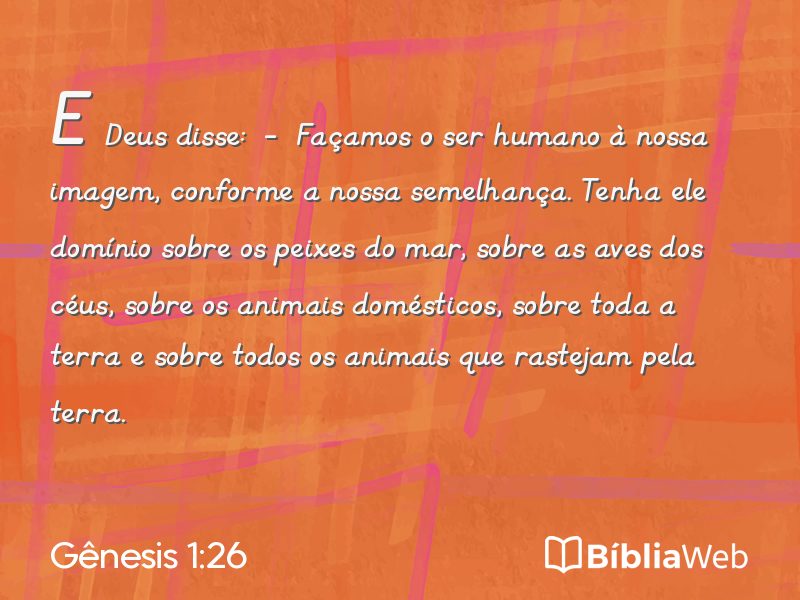 Gênesis 1:26 em imagem para compartilhar