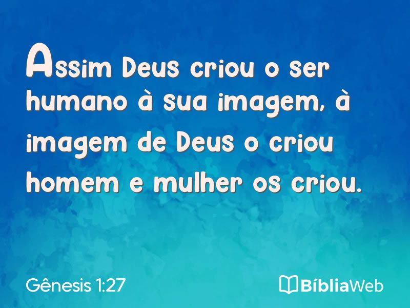 Gênesis 1:27 em imagem para compartilhar