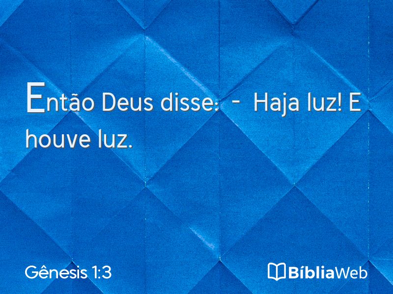 Gênesis 1:3 em imagem para compartilhar
