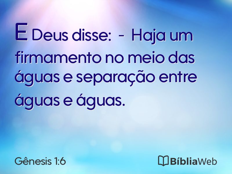 Gênesis 1:6 em imagem para compartilhar