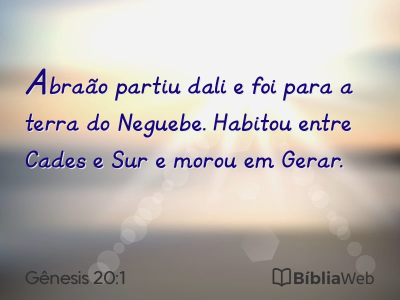 Gênesis 20:1 em imagem para compartilhar