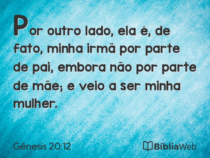 Gênesis 20:12 em imagem para compartilhar
