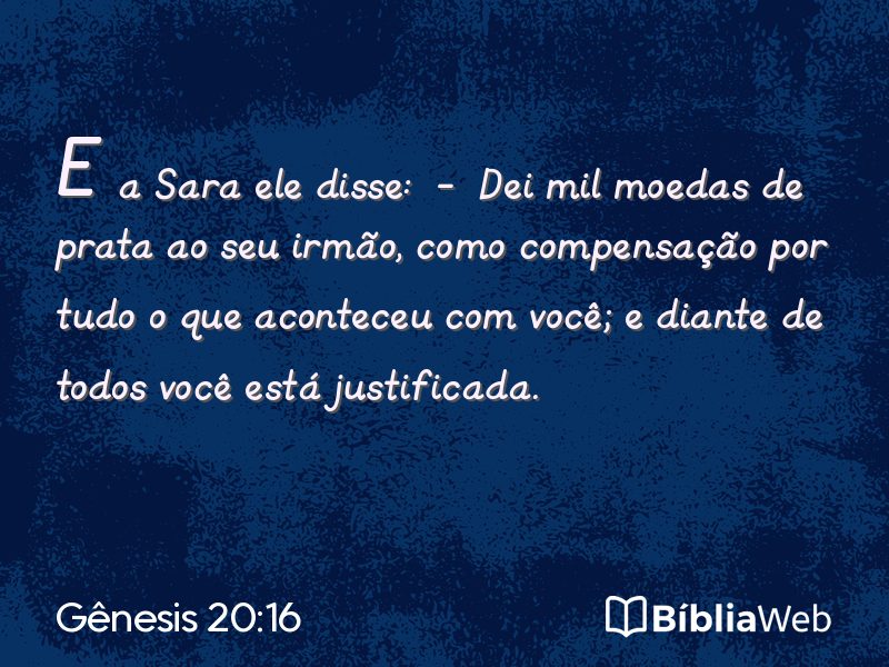 Gênesis 20:16 em imagem para compartilhar