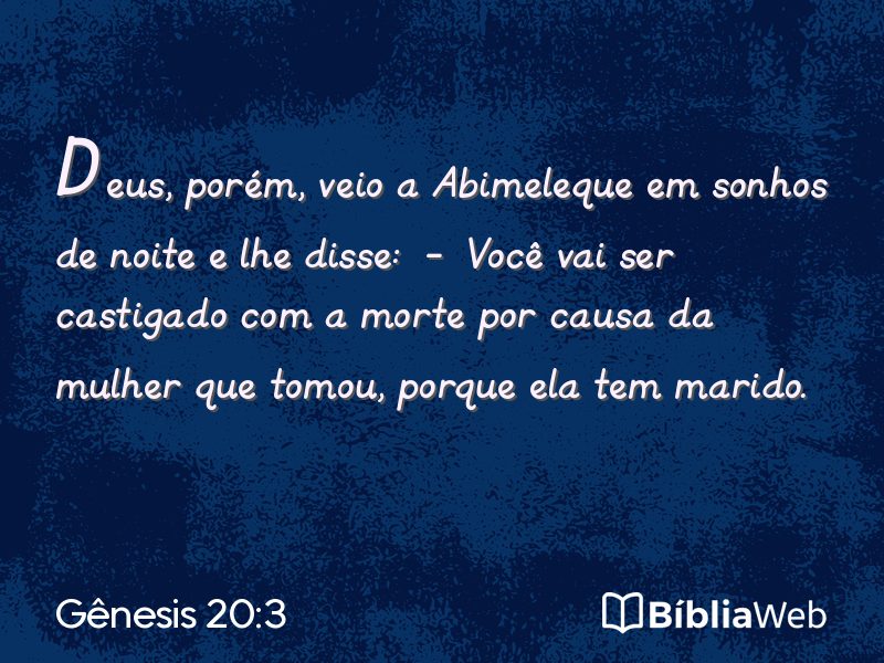 Gênesis 20:3 em imagem para compartilhar