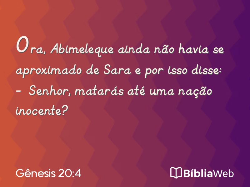 Gênesis 20:4 em imagem para compartilhar