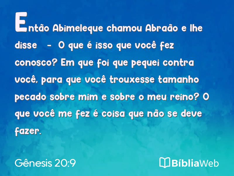 Gênesis 20:9 em imagem para compartilhar