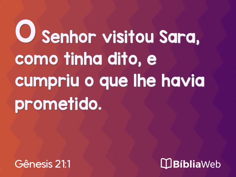 Gênesis 21:1 em imagem para compartilhar
