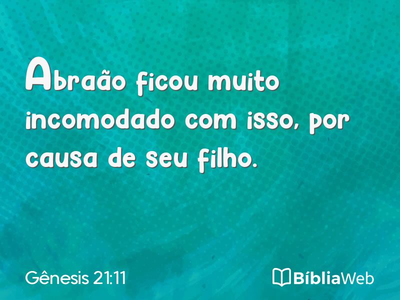 Gênesis 21:11 em imagem para compartilhar